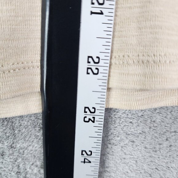 Womens LRL Lauren Ralph Lauren Henley Shirt 3/4 Sleeve Pocket 1/2 Button Down L - Picture 7 of 8